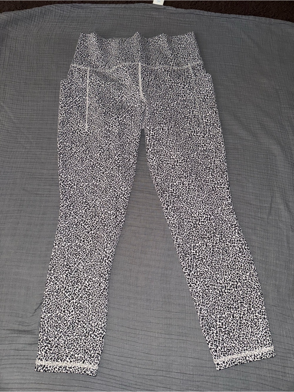 Athleta Black & White Speckled Skinny Jeans